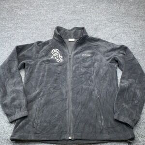 Chicago White Sox Jacket Womens XL Gray Fleece Full Zip MLB Baseball Columbia